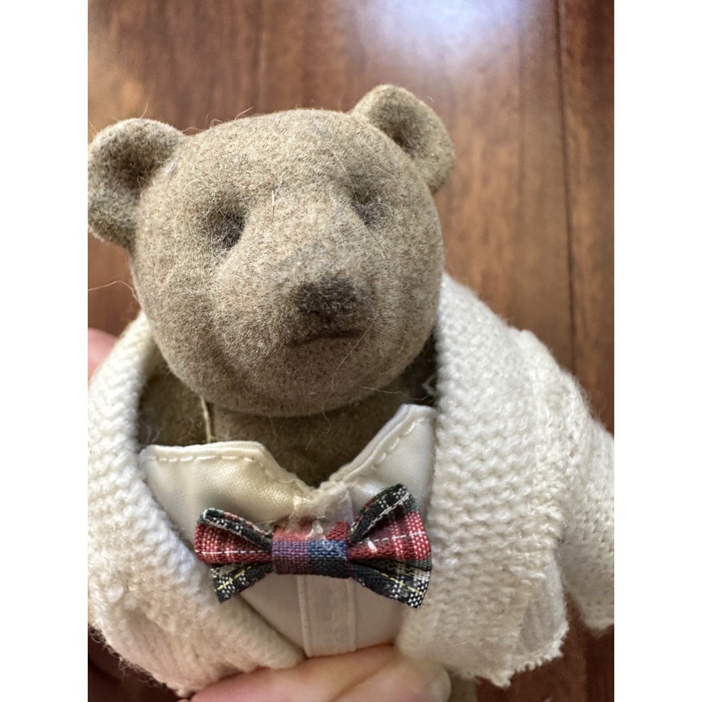 Gund Bialosky & Friends Fully Jointed Teddy Bear Sweater Bowtie VTG
